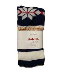 NWT Hanna Andersson Fair Aisle Knit Tights 90/100 Sz 4
